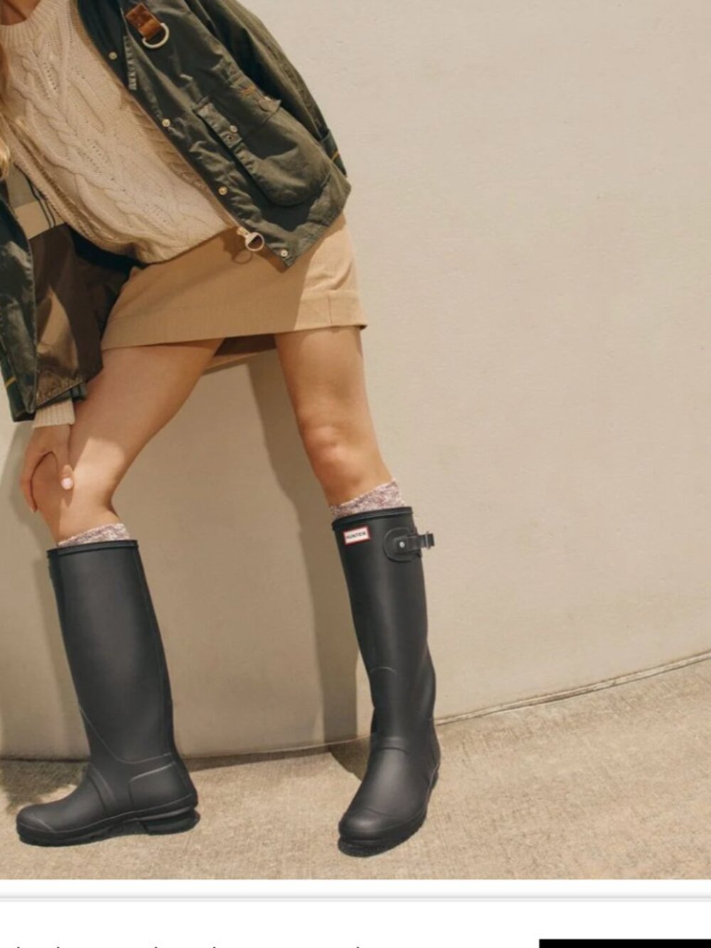 black Hunter Wellington Rain boot size  8